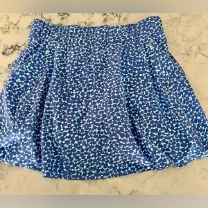 T by Talbots Blue Patterned Skort Size Medium Golf Skirt EUC